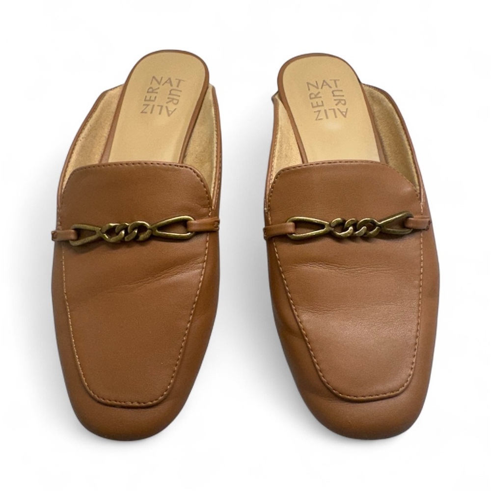 Naturalizer Tan Kayden Chain Bit Mule Slip-On Shoe Size 6.5